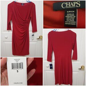 Brand new, never worn red Chaps dress size S